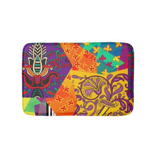 Tapis De Bain Patchwork indien turc festier Mandala (Devant)