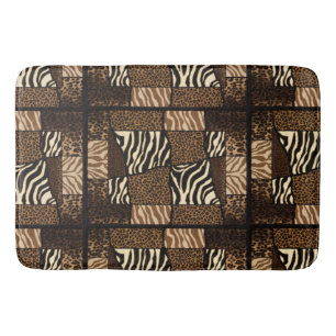 Tapis De Bain Patchwork Motif animal africain - Bold & Cultural