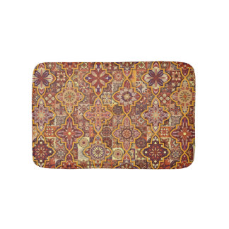 Tapis De Bain Patchwork vintage avec les éléments floraux de