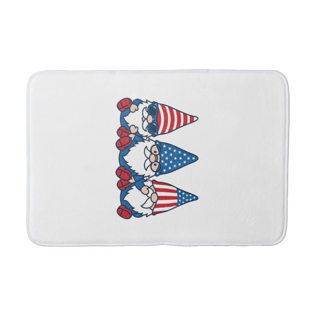 Tapis De Bain Patriotic Gnome Trio Vintage Vector Shirt Design_1 (Devant)