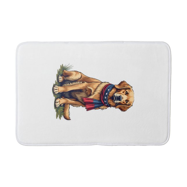 Tapis De Bain Patriotic Hunting Golden Retriever Vintage Tee 4 (Devant)