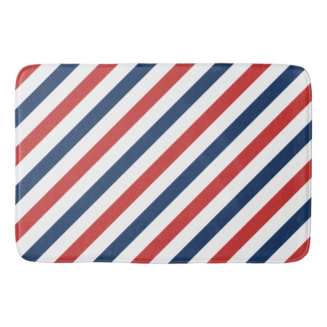 Tapis De Bain Patriotique Rouge Blanc et Bleu (Devant)