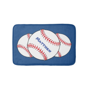 Tapis de bain patriotiques de base-ball