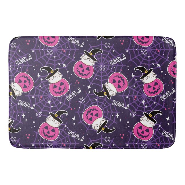 Tapis De Bain Patters de Cute Cats et Pumkins (Devant)