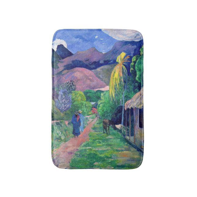 Tapis De Bain Paul Gauguin - Rue à Tahiti (Devant (Vertical))