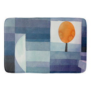 Tapis De Bain Paul Klee Messager de l'automne Bleu Moderne Abstr