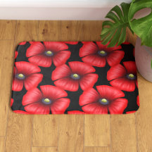 Pavot noir et rouge Motif floral moderne