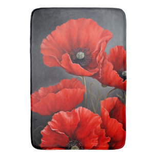 Tapis De Bain Pavot rouge