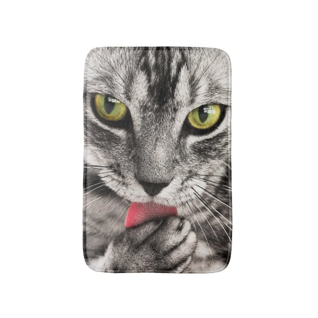 Tapis De Bain Paw de cueillette de chat Tabby (Devant (Vertical))