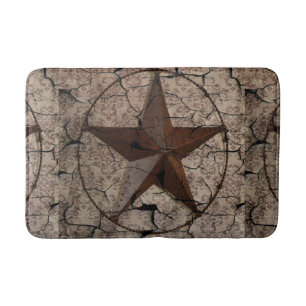 Tapis De Bain Pays occidental rustique Primitif Texas Star