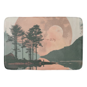 Tapis De Bain Paysage Abstrait de Boho (1)