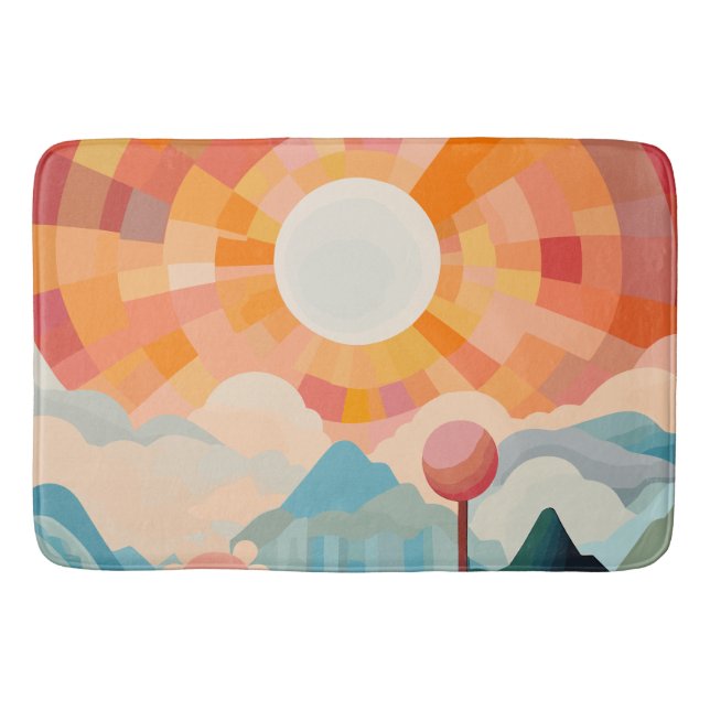Tapis De Bain Paysage Abstrait Sun Rays (Devant)