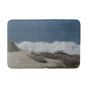 Tapis De Bain Paysage de la côte du Pacifique Photo Plage Vagues