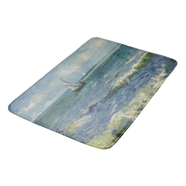 Tapis De Bain Paysage marin aux Saintes-Maries de la Mer par van (Angle)