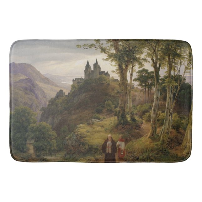 Tapis De Bain Paysage romantique allemand avec complexe de monas (Devant)
