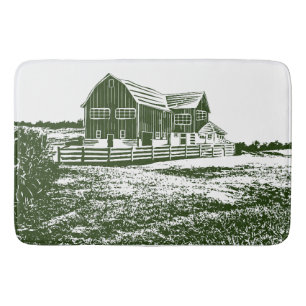 Tapis De Bain Paysage rural maison de ferme de style coupe