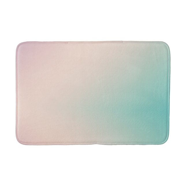 Tapis De Bain Peach Aqua Tie Dye Ombre (Devant)
