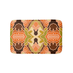 Tapis De Bain Peach Fuzz Boho Shabby Chic géométrique Art Abstra