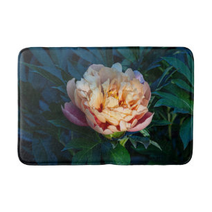 Tapis De Bain Peach Peony, Flower Photography