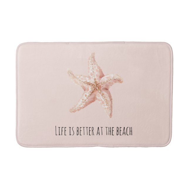 Tapis De Bain Peach Starfish Better at Beach (Devant)