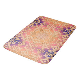 Tapis De Bain Peach Sunset Royal Damask