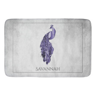 Tapis De Bain Peacock Purple Elegant Personnalisé Bain Mat