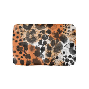 Tapis De Bain Peau animale : motif léopard créatif.