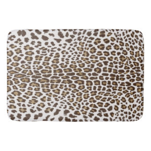 Tapis De Bain Peau léopard blanche
