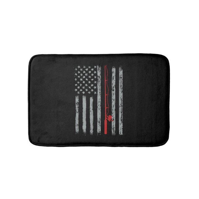 Tapis De Bain Pêche au drapeau américain (Devant)