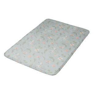 Tapis De Bain Pêche et Blue Dreamflowers Bain Mat