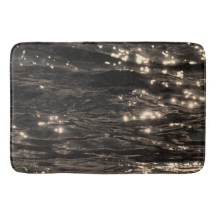 Tapis De Bain Peigne en or d'eau noire