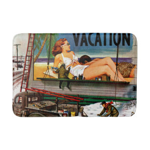 Tapis De Bain Peintres de panneau-réclame en hiver par Stevan