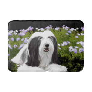 Tapis De Bain Peinture à collie à poils - Joli art original de c