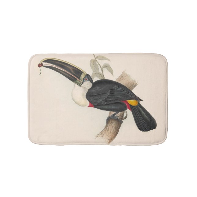 Tapis De Bain Peinture animalière d'antiquités Toucans (Devant)