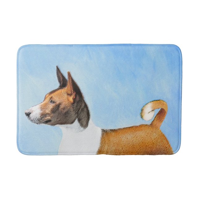Tapis De Bain Peinture Basenji - Belle Art Original (Devant)