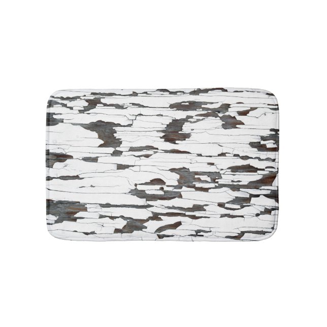 Tapis De Bain Peinture blanche écaillée (Devant)
