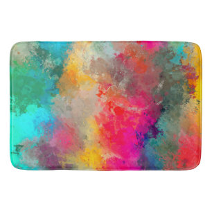 Tapis De Bain Peinture colorée plaquée sur béton