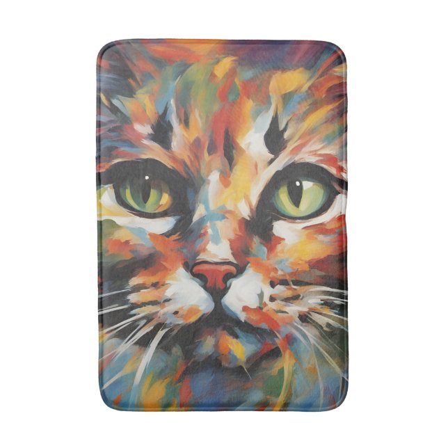 Tapis De Bain Peinture de chats (Devant (Vertical))