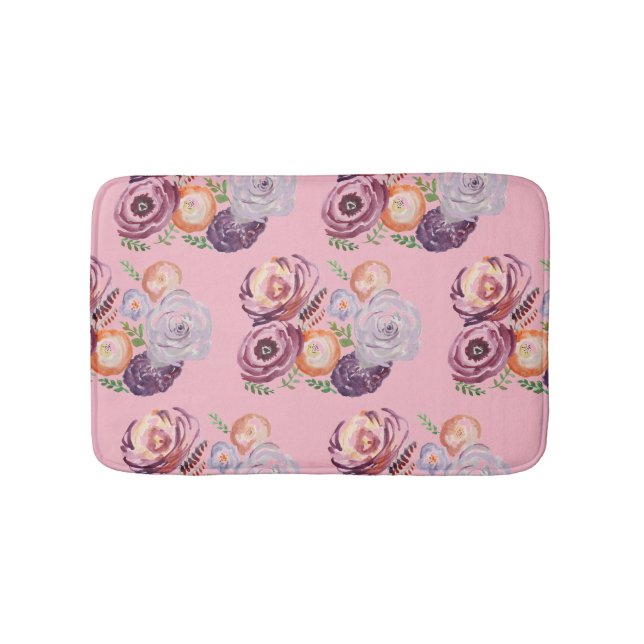 Tapis De Bain Peinture de fleurs Mat de bain (Devant)