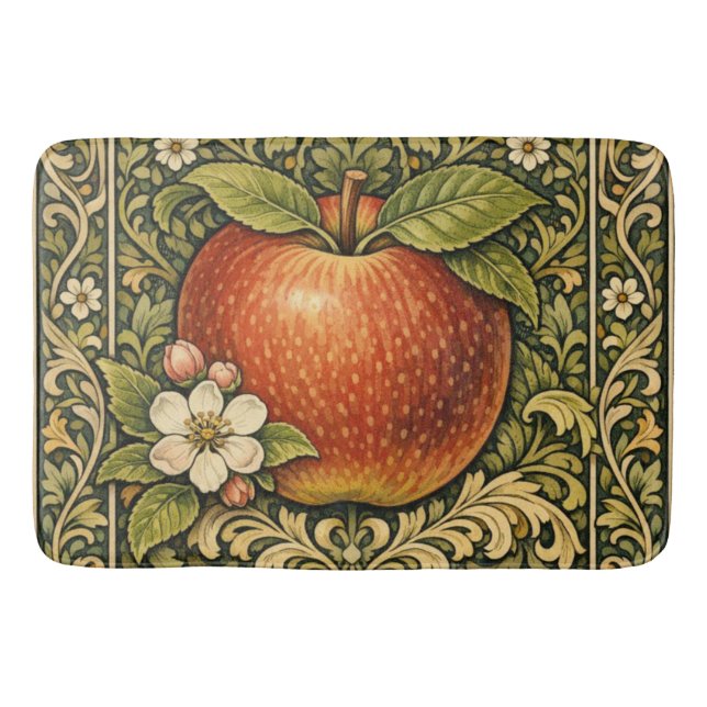 Tapis De Bain Peinture de pomme vintage (Devant)