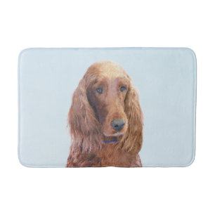 Tapis De Bain Peinture de Setter irlandais - Joli art original d