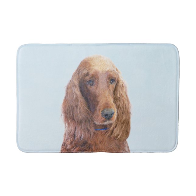 Tapis De Bain Peinture de Setter irlandais - Joli art original d (Devant)