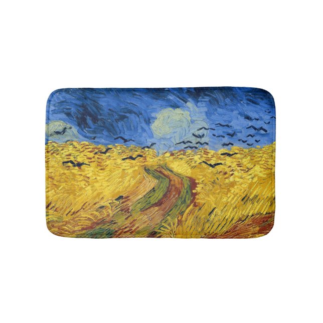 Tapis De Bain Peinture impressionniste Champs de blé de Van Gogh (Devant)