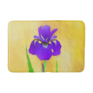Tapis De Bain Peinture Iris à pois pourpre - Chien original mign