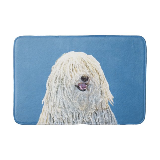 Tapis De Bain Peinture Puli - Cute Original Chien Art (Devant)