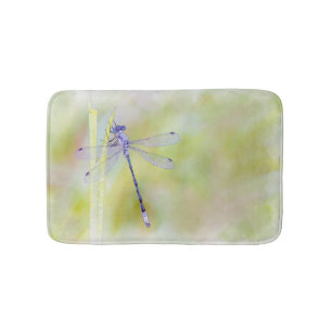 Tapis De Bain Peinture sensible d'aquarelle de libellule