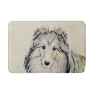 Tapis De Bain Peinture Shetland Sheepdog - Jolie art original ch