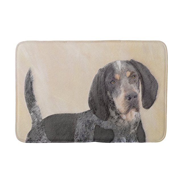 Tapis De Bain Peinture sur pilon bleu - Cute Original Dog Ar (Devant)