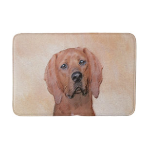 Tapis De Bain Peinture sur pilon rouge - jolie art original chie