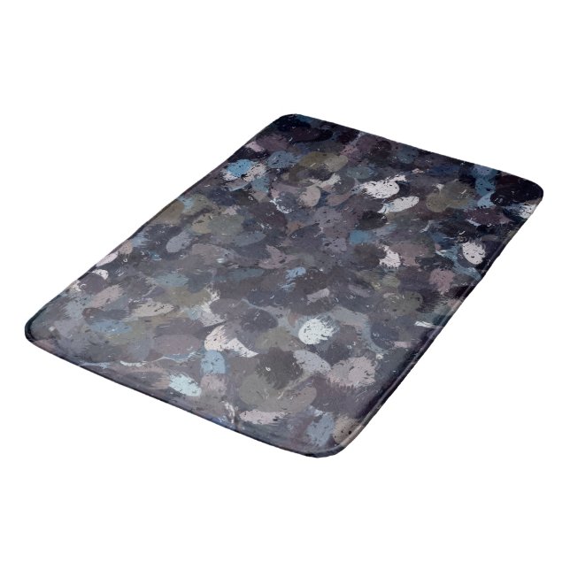 Tapis De Bain Peinture violette et lavande (Angle)